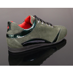 'Monza' - Luxury Italian Green suede driving sneaker