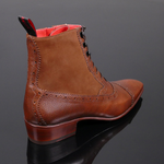 Bailey ‘Donovan’ - Cognac Falcon Leather & Cognac Suede Balmoral Boot