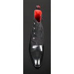 Bailey 'Duffy' - Black Polished Calf & Suede Spat Boot
