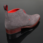 Dexter 'Masuka' - Grey Floral Embossed Suede Chukka Boot