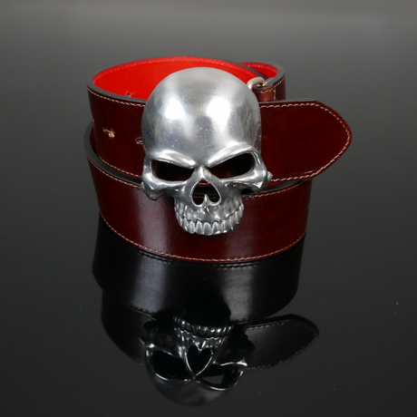 Infamous Belt - 'Vampyr Skull' Cognac Calf