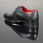 Page 'Loving Maid' - Black calf Gibson lace up shoe