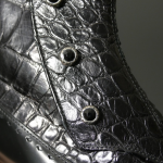 Lugosi ‘Dracul’ - Black Croc coach stud Spat Boot