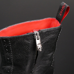 Lynott 'The Libertine' - Black Falcon Grain Leather Tall Zip Boot