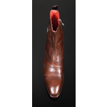Lynott 'The Libertine' - Cognac Brown Falcon Grain Leather Tall Zip Boot