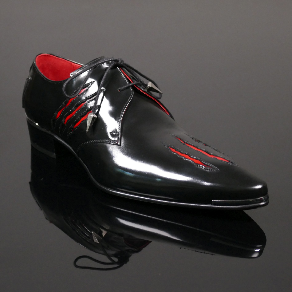 Manic K963 'Ripper' - Slashed Lace up pointed shoe