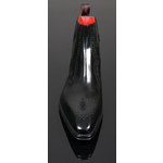 Moon 'Venus' - Black polish Chevron Toe Chelsea boot
